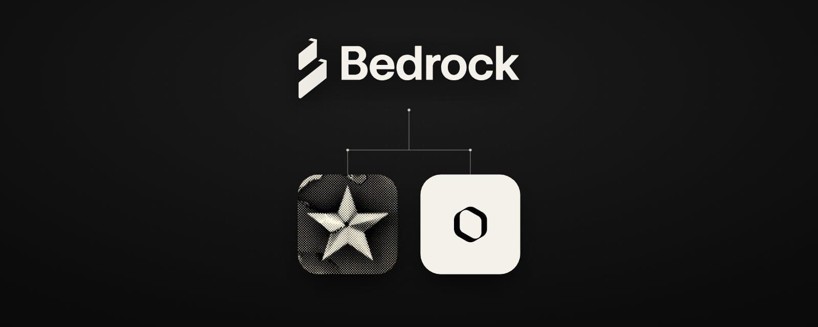 The Bedrock logo branching to the Trace and Aeon project marks.